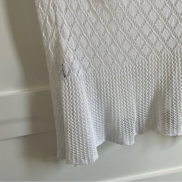 90s Y2K Le Chateau White Open Knit Cardigan - Picture 7 of 9